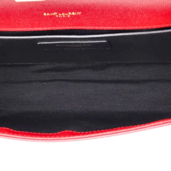 Rare! NEW! YSL SAINT LAURENT Grain De Poudre Small Monogram Kate in Red - Picture 8 of 16